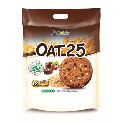 Oat 25 Added with Hazelnut and Chocolate Chips (12's) 300g