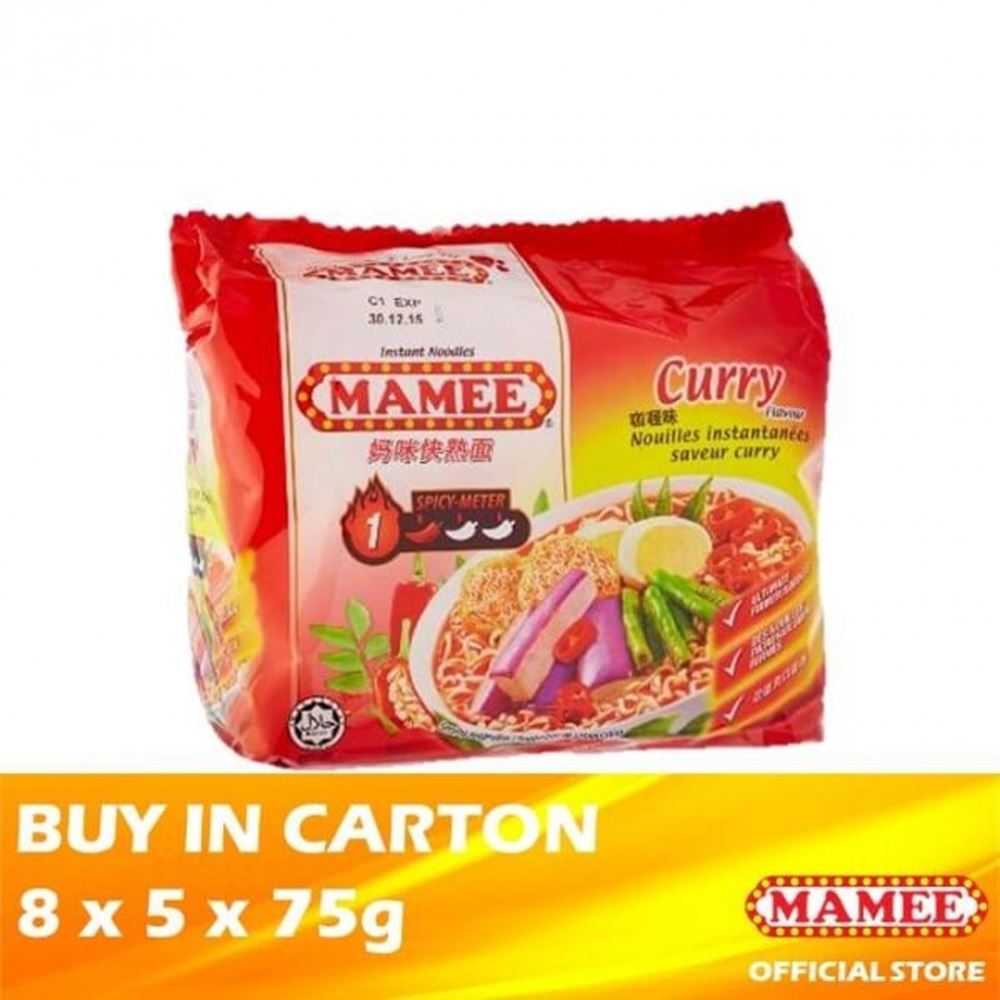 Mamee Premium Instant Noodle Curry 8 x 5 x 75g