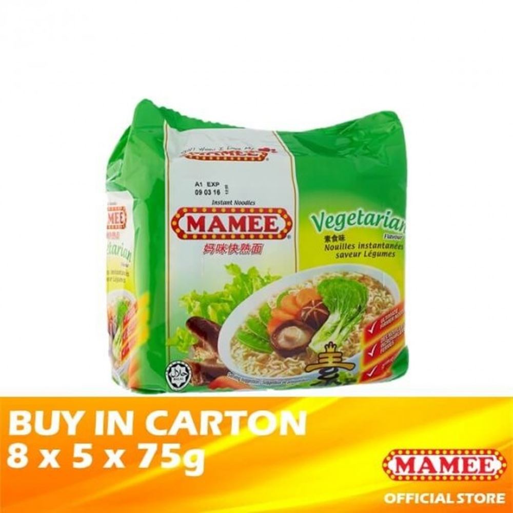 Mamee Premium Instant Noodle Vegetarian 8 x 5 x 75g